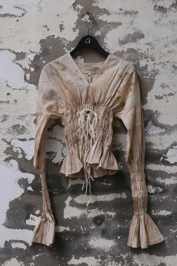 Mutedance 25 Spring/Summer Pleated Waist Long Sleeve Top MD-MD25SS04-SAND MD25SS03